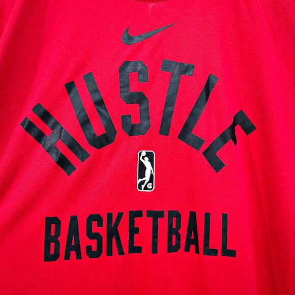 Memphis Hustle NBA G League Nike Dri Fit Mesh Tee Red Mens Large Tall LT - Picture 3 of 7